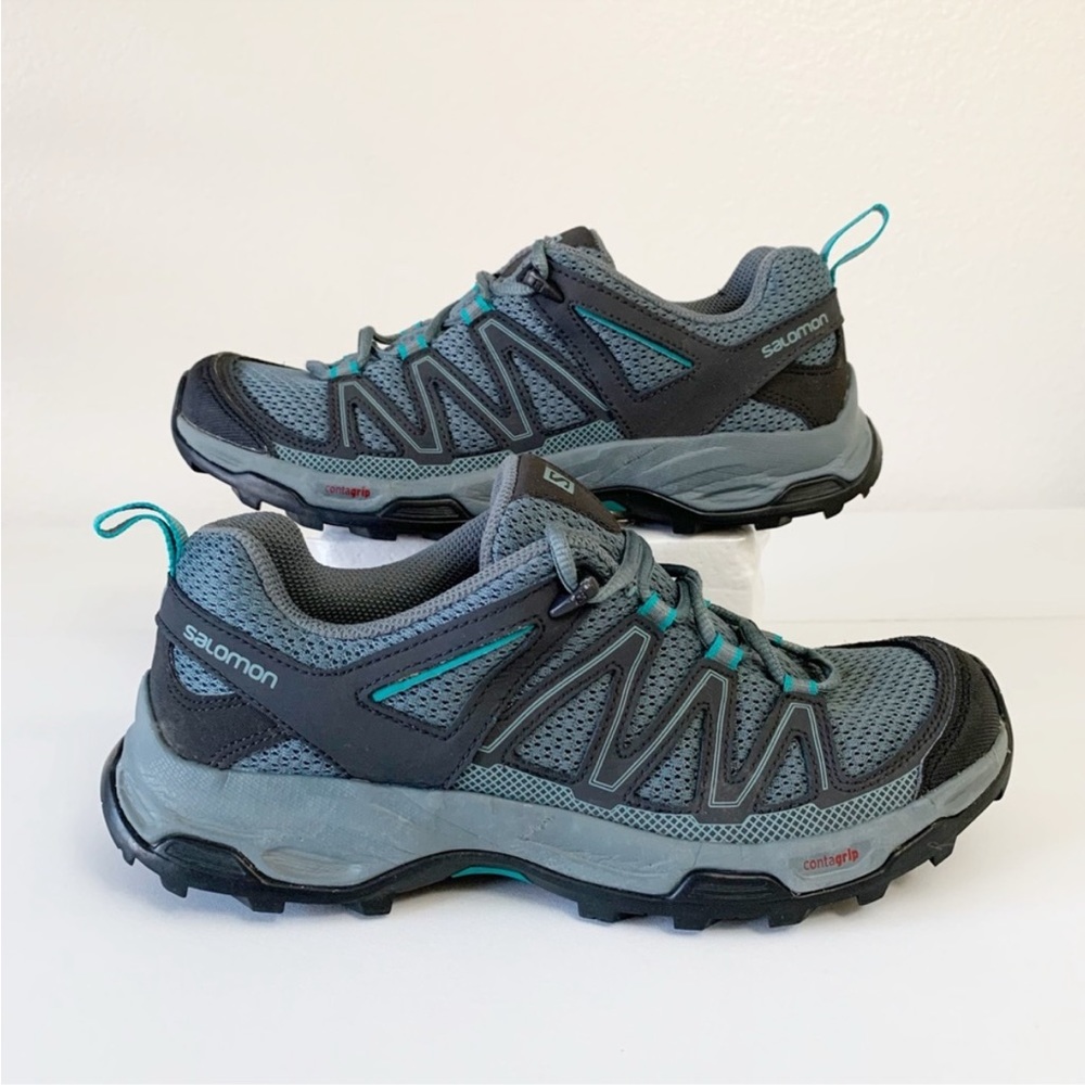 Salomon Women's "Pathfinder" Blue Hiking Shoes ~ 8